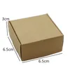 Geschenkwikkeling 100 stcs 65*65*30 mm Paper Wedding Favor cadeaubox Kraft Paper Candy Packaging Boxes Xmas Thank You Festival Wikkel Supplies 230306