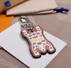 Keychains Designer Key Buckle Nieuwe handgemaakt merk Keychain lederen sleutel Buckle Key -ringen met doos