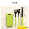 Creative Travel Cutlery Set Foldable Portable Spoon Fork Chopsticks Sets PP Wedding Party Cutlery Threepiece Gifts