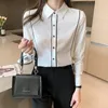 Women S Blouses Shirts Ladies Blouse Fashion Women Interview Formele Spring Professional Long Sleeve Shirt Patchwork Contrast Color Tops 230303