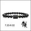 Kralen 12 constellatie armbanden mannen zwarte steen kralen strengen bracelet star bord sterrenhiac horoscope minnaar paar vriendschap juwelen d dhk7y