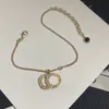 Designer halsband lyxiga halsband mycket matchande damer klassiska design hänge kärlek halsband kvinnor flickor dubbel ring hänge temperament smycken gåva