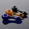 4インチHeigh Smokig Pipes Glass Portable Smoking Pipes Miniカラフルな一握りのパイプオイルバーナーパイプ喫煙アクセサリーHSP01