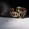 20 di sconto 2023 nuovi gioielli di moda di lusso di alta qualità per l'astinenza è un antico temperamento freddo antico stile neutro apertura anello in ottone antico ossidiana