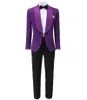 Ternos masculinos Casamento para homens 2023 Design italiano Custom Made Black Smoking Tuxedo Jaqueta Notch Lapel Groomsmen Jacquard (calça de colete blazer)