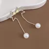 Stud Earrings 2023 Long Super Fairy Star Tassel Pearl Women's Light Luxury Temperament Fashion All-match Jewelry Gift Trend