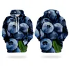 Hommes Hoodies 3D Drôle WHOSONG Beaux Fruits Fraise Belle En Couleurs Filles Vêtements Parent-enfant Vêtements