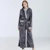 Damen-Nachtwäsche für Damen, Winter, warm, Flanell, mit Kapuze, Nachthemd, Übergröße, verdickt, langer Bademantel, Homewear, weiblicher Pyjama