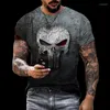 T-shirt da uomo 2023 T-shirt estiva 3D Abbigliamento uomo SkullDeath traspirante Manica corta Moda O-Collo Street Wear Cool Personalizzabile