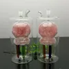 Smoking Pipes Multi-claw partition mute filter cigarette kettle under top color silk ball Glass Bongs Oil Burner Pipes