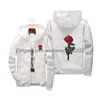 Men'S Jackets Rose Jacket Windbreaker Men And Womens Fashion White Black Roses Outwear Coat Drop Delivery Apparel Mens Clothing Outer Dhtsp