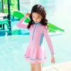 S Girls Swimswear Women UPF50 PRINT BABY LONG SLEEVE KIDS TODDLER INFANT BEATH BATHING SUITS 230303