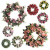 Decorative Flowers Artificial Flower Plant Simulation Fake Silk Wreath Home Decoration Salon Wedding Mariage Party Door Office Room Decor