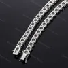 Collier de diamants Hip Hop Shinning 925 Sterling Silver 6.5mm Flawless d Color Vvs Lab Diamond Moissanite Tennis Chain