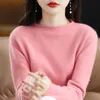 Women's Sweaters Autumn and Winter Women's Sweater 100% Mink Cashmere Women's O-Neck Pullover Casual Knitting Korean Loose Fashion Top 230306