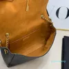 Stor kedjeväska messenger crossbody väskor mode tvåsidiga läder nubuck svart axel handväska guld 88 kvadrat klaff kvinnor handväskor mobiltelefon handväska plånböcker