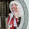 Anime Costumes Genshin Impact Yae Miko Guuji Yae Cosplay Come Genshin Deguisement Wig Dress Party Outfit Halloween Comes for Women Z0301