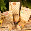 Подарочная упаковка iCraft 12sets Рождественский пряничный дом форма Kraft Paper Box Зимняя день рождения конфеты Подарочная упаковка для детей 230306