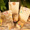 Present Wrap ICraft 12Sets Christmas Gingerbread House Shape Kraft Paper Box Winter Birthday Candy Present Present Presentförpackning för barn 230306