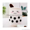 Party Favor 24 cm Bubble Milk Tea Plush Toy Brewed Boba fylld tecknad cylindrisk kroppskudde kopp formad supermjuk Hing Cushion cr dheub