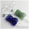 Smoking Pipes Newest Glass Oil Burner Pipe Blue Green Girl Model Thick Pyrex Hand Drop Delivery Home Garden Household Sundries Access Dhzpg