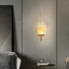 Vägglampor lyxdesigner nordiska led sovrum sconces belysning modern glasdekor koppar ljus kök fixturer