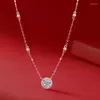 Цепочки S925 Серебряное ожерелье Moissanite Dots Starlight подвесной модные воротничные аксессуары индивидуальные оптовые партии банкет