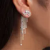 Dangle Earrings Simple Star Tassel Drop For Women Elegant Leaves Flower Zircon Long Wire Pendants Party Jewelry
