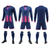 Utomhus Tshirts Herrens överlevnadsfotboll Kit Shorts Children Full Sleeve Soccer Jersey Suit Football Kits Futbol Training Uniform Set Custom 230306