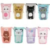 قلم رصاص أكياس إبداعية قابلة للسحب قلم رصاص قلم رصاص Kawaii Cat School Cases Case Big Stationery Bag Hights Pen Holder for Kids Pen Bag J230306