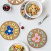 50 -standlandse ronde kurk onderzetters bloempatroon placemat tafel mat beker kussen huizendecoratie keuken accessoires voor glazen pot