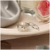 Bandringe Trendy Gold Schmetterling Offen für Frauen Männer Liebhaber Paar Ring Set Freundschaft Engagement Schmuck Drop Lieferung DHRRN