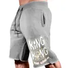 Shorts masculinos verão solto algodão impressão casual shorts fitness treino ginásio roupas jogging sweatshorts na altura do joelho plus size curto homme 230306