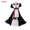 Anime Costumes UWOWO Rosaria Cosplay Maid Come Game Genshin Impact Fanart Maid Ver Dress Halloween Christmas Come Role Play Z0301