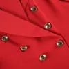 ツーピースドレス高品質の春秋のフォーマルレディースレッドブレザー女性ビジネススーツワークウェアオフィスユニフォーム2ピーススカートジャケットセット5xl 230306