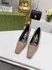 Top Design Dress Shoes Fashion Women Leather GGity High Heel Letter Logo Party Wedding Tourism Holiday Casual Flat Shoes 02-01