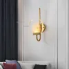 Vägglampor lyxdesigner nordiska led sovrum sconces belysning modern glasdekor koppar ljus kök fixturer