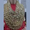 Ketten modische goldplatte Männer Halsketten Liebhaber DIY Ohrring Schmuckzubehör Acrylbeutel Kette Lady Taillenfestgeschenke