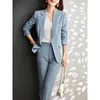 Costumes pour femmes Blazers costume haut de gamme femmes printemps et automne mode vêtements d'affaires tempérament déesse Style vêtements de travail de haute qualité petit costume Forma 230306