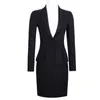Dwuczęściowa sukienka 2 -częściowa spódnica blezer set biuro dama garnitury mundurowy kobiecy biznes strój roboczy kurtki robocze jesień zima 4xl xl 230306