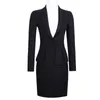 Robe de deux pièces Femmes 2 pièces jupe blazer ensemble bureau dame jupe costumes uniforme femme affaires tenue de travail vestes vêtements de travail automne hiver 4XL XL 230306