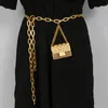 Vrouw Riemen Taille Ketting Riemen Mode Mini Compact Metaal Goud Uitgehold Ringer Sexy Temperament Taille Ketting Keten Heuptasje Vrouwelijke Tij