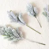 Decorative Flowers Snow Pine Branch Home Wedding Decoration Christmas Flower Wreath Artificial Garlands Material Fake Grass Faux Plants