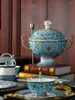 Миски китайская ручная ручная ручная ручная керамическая чаша набор посуды высококачественная домашняя пластина