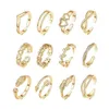 Anéis de cluster 12pcs de ponta ajustável para mulheres meninas simples praia aberta conjunto de penas fofas jóias de pé de verão 230303
