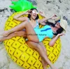 160cm Giant pineapple Floats mattress inflatable swimming ring water sports floats tube mattress beach Toy Pool Lounge seats Tube