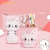 قلم رصاص أكياس إبداعية قابلة للسحب قلم رصاص قلم رصاص Kawaii Cat School Cases Case Big Stationery Bag Hights Pen Holder for Kids Pen Bag J230306