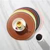 Table Mats & Pads Round Large Double-sided Leather Mat Waterproof And Oil-proof Household Insulation Placemat PVC El Placemats For TableMats