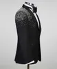 Cristal Perles Hommes De Mariage Tuxedos Slim Fit Marié Porter Sur Mesure Partie De Bal Manteau D'affaires Veste 2 Pièces