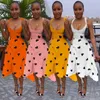 Casual Dresses Elegant African For Women Dashiki Summer Autumn Shoulder Strap Dress Ladies Traditional Clothing Fairy